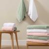imageLaura Ashley  Towel Set Luxuriously Soft ampamp Absorbent Cotton Towels Fade Resistant ampamp Low Linting Chic Bathroom Decor Marilyn White 6PieceMarilyn White