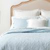 imageLaura Ashley Felicity Collection Quilt Set100 Cotton Reversible All Season Bedding with Matching Shams PreWashed for Added Softness Queen Breeze BlueBreeze Blue