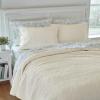 imageLaura Ashley Felicity Collection Quilt Set100 Cotton Reversible All Season Bedding with Matching Shams PreWashed for Added Softness Queen Breeze BlueIvory