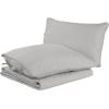 imageLaura Ashley Felicity Collection Quilt Set100 Cotton Reversible All Season Bedding with Matching Shams PreWashed for Added Softness Queen Breeze BlueSoft Grey