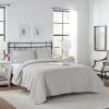 imageLaura Ashley Felicity Collection Quilt Set100 Cotton Reversible All Season Bedding with Matching Shams PreWashed for Added Softness Queen Breeze BlueSoft Grey
