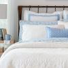 imageLaura Ashley Felicity Collection Quilt Set100 Cotton Reversible All Season Bedding with Matching Shams PreWashed for Added Softness Queen Breeze BlueWhite