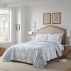 imageLaura Ashley Home  Amberley Collection  Quilt Set  100 Cotton Breathable ampamp Lightweight Reversible Bedding PreWashed for Added Softness Queen Spa Blue  1 Count Pack of 1Spa Blue