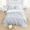 imageLaura Ashley Home  Amberley Collection  Quilt Set  100 Cotton Breathable ampamp Lightweight Reversible Bedding PreWashed for Added Softness Queen Spa Blue  1 Count Pack of 1Amberley Blue