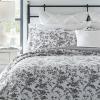 imageLaura Ashley Home  Amberley Collection  Quilt Set  100 Cotton Breathable ampamp Lightweight Reversible Bedding PreWashed for Added Softness Queen Spa Blue  1 Count Pack of 1Amberley BlackWhite