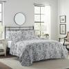 imageLaura Ashley Home  Amberley Collection  Quilt Set  100 Cotton Breathable ampamp Lightweight Reversible Bedding PreWashed for Added Softness Queen Spa Blue  1 Count Pack of 1Amberley BlackWhite