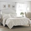 imageLaura Ashley Home  Amberley Collection  Quilt Set  100 Cotton Breathable ampamp Lightweight Reversible Bedding PreWashed for Added Softness Queen Spa Blue  1 Count Pack of 1Amberley Beige