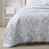 imageLaura Ashley Home  Amberley Collection  Quilt Set  100 Cotton Breathable ampamp Lightweight Reversible Bedding PreWashed for Added Softness Queen Spa Blue  1 Count Pack of 1Amberley Blue
