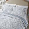 imageLaura Ashley Home  Amberley Collection  Quilt Set  100 Cotton Breathable ampamp Lightweight Reversible Bedding PreWashed for Added Softness Queen Spa Blue  1 Count Pack of 1Spa Blue