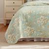 imageLaura Ashley Home  Queen Quilt Set Cotton Reversible Bedding with Matching Shams Bedroom Decor Ideal for All Seasons Brompton Green QueenKing