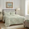 imageLaura Ashley Home  Queen Quilt Set Cotton Reversible Bedding with Matching Shams Bedroom Decor Ideal for All Seasons Brompton Green QueenQueen