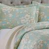 imageLaura Ashley Home  Queen Quilt Set Cotton Reversible Bedding with Matching Shams Bedroom Decor Ideal for All Seasons Brompton Green QueenQueen