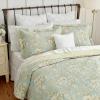 imageLaura Ashley Home  Queen Quilt Set Cotton Reversible Bedding with Matching Shams Bedroom Decor Ideal for All Seasons Brompton Green QueenQueen