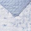 imageLaura Ashley Home  Queen Quilt Set Reversible Cotton Bedding with Matching Shams PreWashed Home Decor for Added Softness Flora Blue QueenFlora Blue