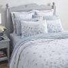 imageLaura Ashley Home  Queen Quilt Set Reversible Cotton Bedding with Matching Shams PreWashed Home Decor for Added Softness Flora Blue QueenFlora Blue