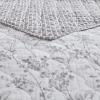 imageLaura Ashley Home  Queen Quilt Set Reversible Cotton Bedding with Matching Shams PreWashed Home Decor for Added Softness Flora Blue QueenGrey