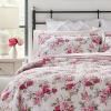 imageLaura Ashley Lidia Collection Quilt Set100 Cotton Reversible Lightweight ampamp Breathable Bedding PreWashed for Added Softness Queen PinkKing