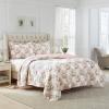 imageLaura Ashley Queen Quilt Set Cotton Reversible Bedding Set All Season Cottage Home Dcor Joyce Pink QueenJoyce PinkWhite