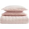 imageLaura Ashley Queen Quilt Set Reversible Bedding Set Including Shams All Season Farmhouse Home Dcor Hailee Pink FullQueenHailee Pink