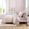imageLaura Ashley Queen Quilt Set Reversible Bedding Set Including Shams All Season Farmhouse Home Dcor Hailee Pink FullQueenHailee Pink