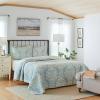 imageLaura Ashley Rowland Collection 100 Cotton Reversible All Season Bedding with Matching Sham PreWashed for Added Comfort Queen GrayBlue