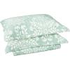 imageLaura Ashley Rowland Collection 100 Cotton Reversible All Season Bedding with Matching Sham PreWashed for Added Comfort Queen GrayBlue
