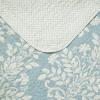 imageLaura Ashley Rowland Collection 100 Cotton Reversible All Season Bedding with Matching Sham PreWashed for Added Comfort Queen GrayBlue