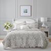 imageLaura Ashley Rowland Collection 100 Cotton Reversible All Season Bedding with Matching Sham PreWashed for Added Comfort Queen GrayGray