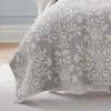 imageLaura Ashley Rowland Collection 100 Cotton Reversible All Season Bedding with Matching Sham PreWashed for Added Comfort Queen GrayGray