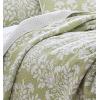imageLaura Ashley Rowland Collection 100 Cotton Reversible All Season Bedding with Matching Sham PreWashed for Added Comfort Queen GraySage