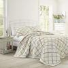 imageLaura Ashley  Queen Quilt Reversible Cotton Bedding Lightweight Home Decor for All Seasons Ruffle Garden Cream QueenCream