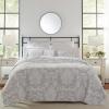 imageLaura Ashley  Queen Quilt Set Cotton Reversible Bedding with Matching Shams Lightweight Home Decor Ideal for All Seasons Venetia Grey QueenVenetia Grey