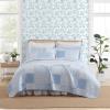 imageLaura Ashley  Queen Quilt Set Reversible Premium Bedding with Matching Shams Luxuriously Soft Home Decor Colleens Coastal Patchwork Blue QueenTwin