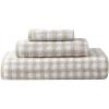 imageLaura Ashley  Towel Set Luxuriously Soft ampamp Absorbent Cotton Towels Fade Resistant ampamp Low Linting Chic Bathroom Decor Marilyn White 6PieceGinny Beige