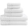 imageLaura Ashley  Towel Set Luxuriously Soft ampamp Absorbent Cotton Towels Fade Resistant ampamp Low Linting Chic Bathroom Decor Marilyn White 6PieceMarilyn White