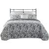 imageLaura Ashley Home  Amberley Collection  Quilt Set  100 Cotton Breathable ampamp Lightweight Reversible Bedding PreWashed for Added Softness Queen Spa Blue  1 Count Pack of 1Amberley BlackWhite