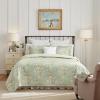 imageLaura Ashley Home  Queen Quilt Set Cotton Reversible Bedding with Matching Shams Bedroom Decor Ideal for All Seasons Brompton Green QueenTwin