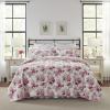 imageLaura Ashley Lidia Collection Quilt Set100 Cotton Reversible Lightweight ampamp Breathable Bedding PreWashed for Added Softness Queen PinkKing