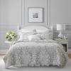 imageLaura Ashley Rowland Collection 100 Cotton Reversible All Season Bedding with Matching Sham PreWashed for Added Comfort Queen GrayGray