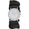 imageLaura Ashley Womens 35mm Soft Pattern Fabric Elastic Scrunchy Band Watch LA2066Black
