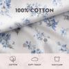 imageLaura Ashley  Queen Sheet Set Cotton Flannel Bedding Brushed for Extra Softness ampamp Comfort Evie Pink QueenAudrey Blue