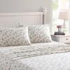 imageLaura Ashley  Queen Sheet Set Cotton Flannel Bedding Brushed for Extra Softness ampamp Comfort Evie Pink QueenAudrey PinkCream