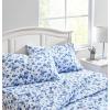 imageLaura Ashley  Queen Sheet Set Cotton Flannel Bedding Brushed for Extra Softness ampamp Comfort Evie Pink QueenEmelisa BlueWhite