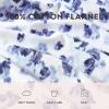 imageLaura Ashley  Queen Sheet Set Cotton Flannel Bedding Brushed for Extra Softness ampamp Comfort Evie Pink QueenEmelisa BlueWhite