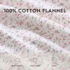 imageLaura Ashley  Queen Sheet Set Cotton Flannel Bedding Brushed for Extra Softness ampamp Comfort Evie Pink QueenEvie PinkGreenWhite