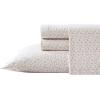 imageLaura Ashley  Queen Sheet Set Cotton Flannel Bedding Brushed for Extra Softness ampamp Comfort Evie Pink QueenEvie PinkGreenWhite