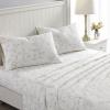 imageLaura Ashley  Queen Sheet Set Cotton Flannel Bedding Brushed for Extra Softness ampamp Comfort Evie Pink QueenFawna Gray