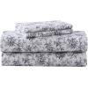 imageLaura Ashley  Queen Sheet Set Cotton Flannel Bedding Brushed for Extra Softness ampamp Comfort Evie Pink QueenFaye Toile BlackWhite