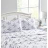 imageLaura Ashley  Queen Sheet Set Cotton Flannel Bedding Brushed for Extra Softness ampamp Comfort Evie Pink QueenJessika Lavender