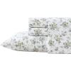imageLaura Ashley  Queen Sheet Set Cotton Flannel Bedding Brushed for Extra Softness ampamp Comfort Evie Pink QueenLe Fleur Cottage MultiWhite